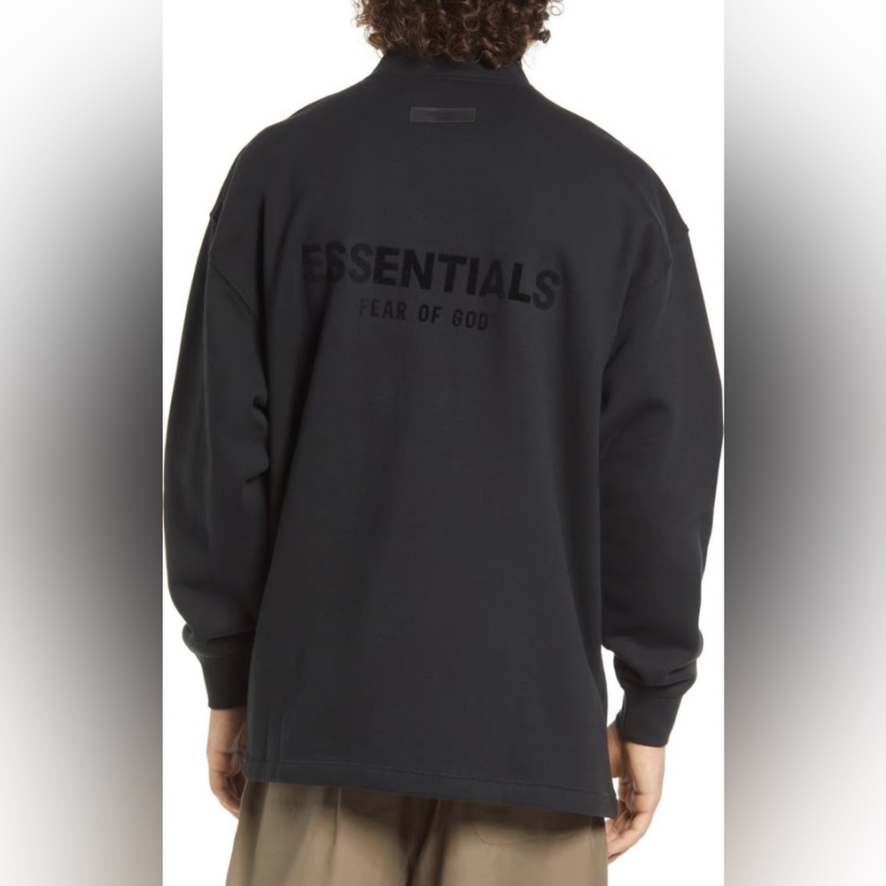 Essentials Black mock neck  Crewneck Sweatshirt